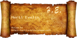 Hertl Evelin névjegykártya